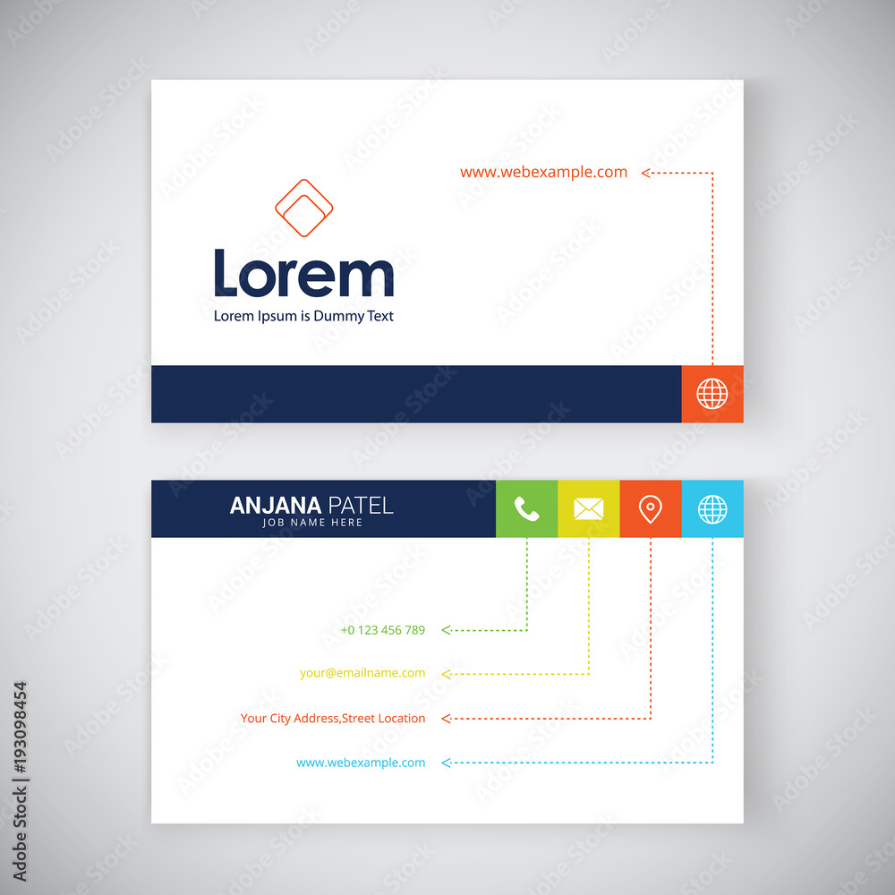 Business card design layout template Business card design layout template