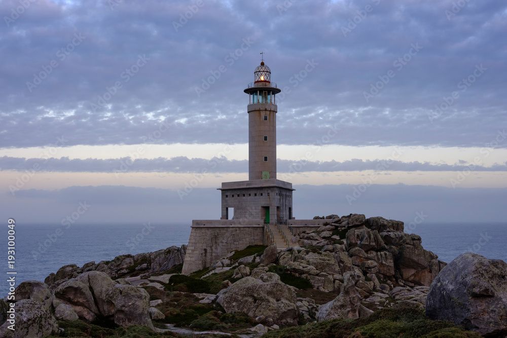 Punta Nariga Lighthouse at twilight