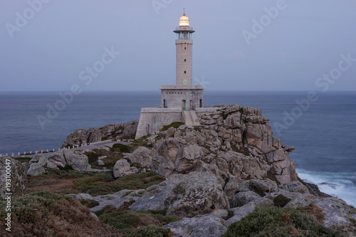 Punta Nariga Lighthouse at twilight