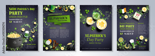 Saint Patrick's Day flyers set
