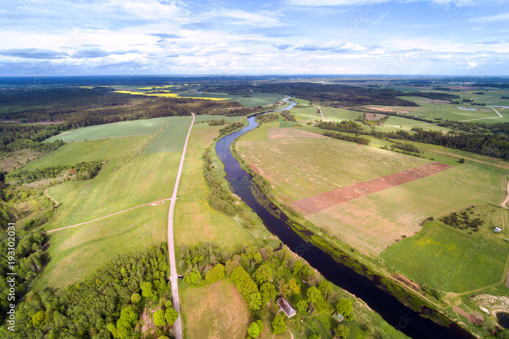 Venta river middle reaches , Latvia.