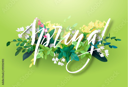 Bright spring design with a...