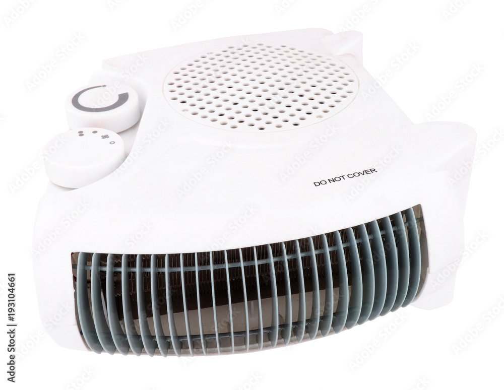 Electric fan heater isolated on a white background Electric fan heater isolated on a white background