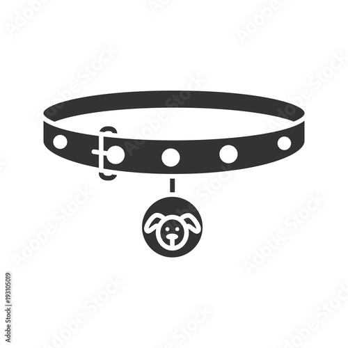 Dog's neck collar glyph icon