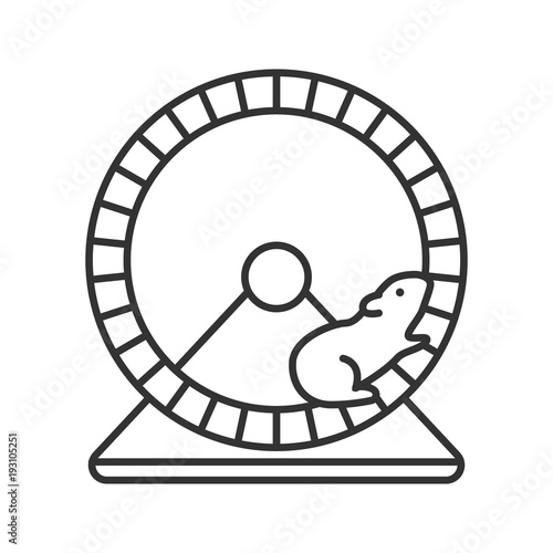 Hamster wheel linear icon