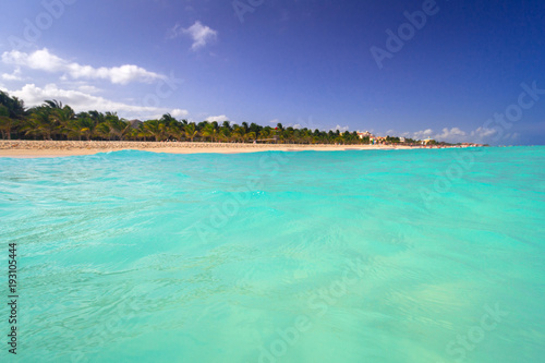 Beautiful lagoon of Caribbean sea  Mexico