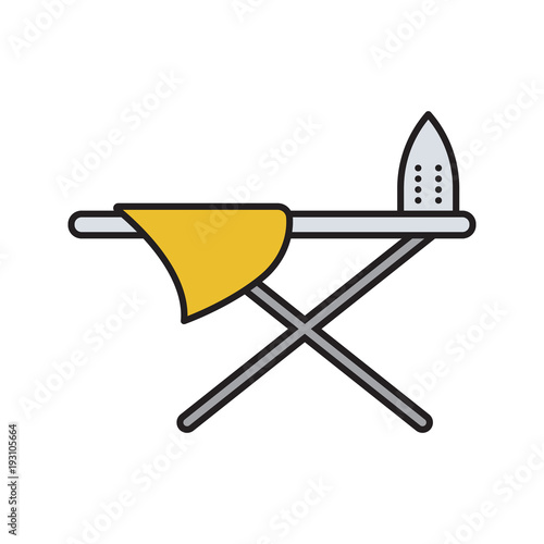Ironing board color icon