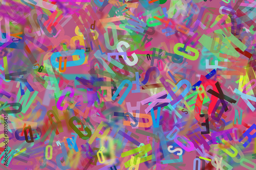 Alphabets or number letters background.