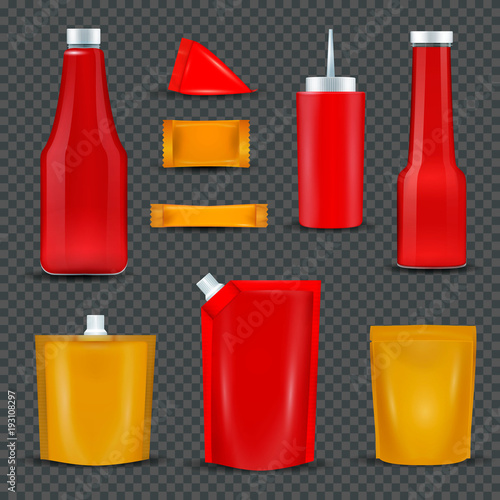 Sauce Bottles Packages Transparent Background 