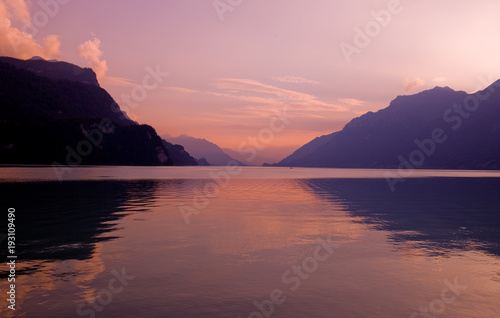 sunset in brienz