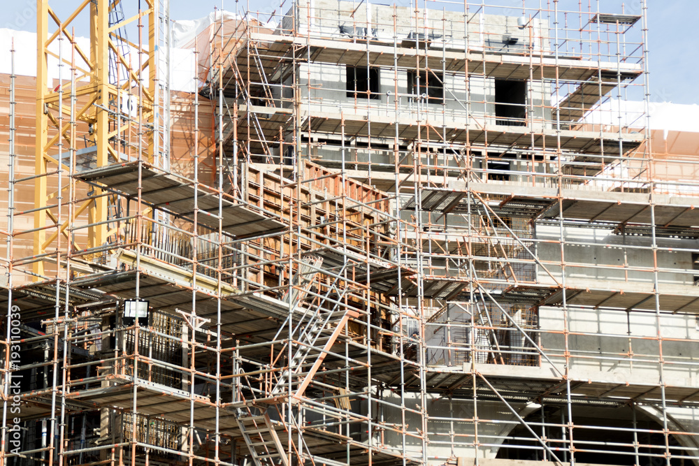 Construction of a new shopping mall anex railway station,called Maankwartier