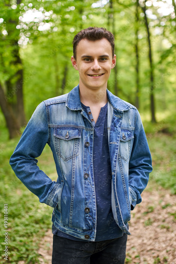 Happy teenager outdoor in the park Happy teenager outdoor in the park
