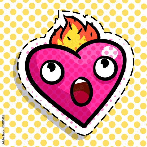 The heart burns with the fire of love