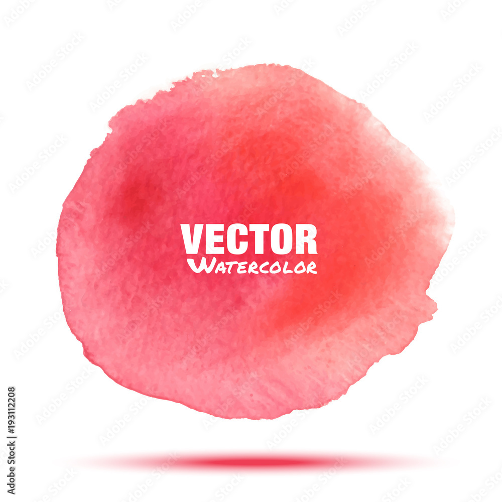 Bright red - purple transparent watercolor vector stain. Vibrant watercolor  vector spot design element isolated on white background. Blur blot red  watercolor. Vector illustration Stock Vector | Adobe Stock