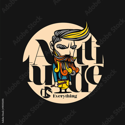 Attitude man vector illustration design.