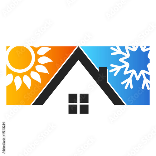 House sun and snowflake