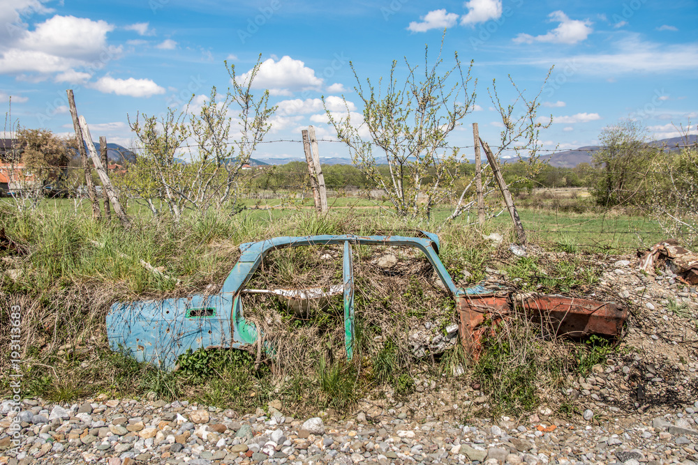 Old car trapped in time