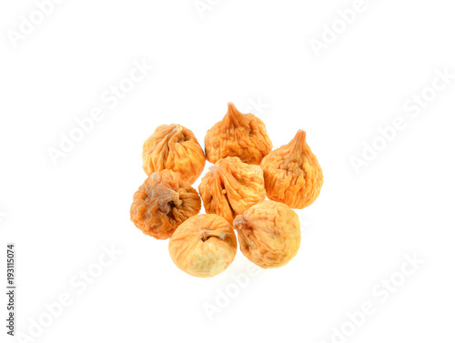dried fig on white background