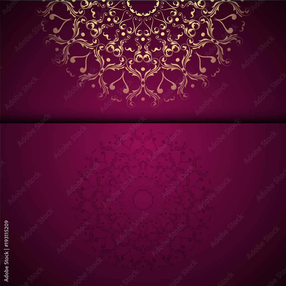 Vector gold oriental arabesque pattern background with place for text Vector gold oriental arabesque pattern background with place for text