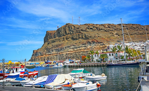 Arguineguin Puerto port in Mogan Gran Canaria of Canary Islands. Spain photo