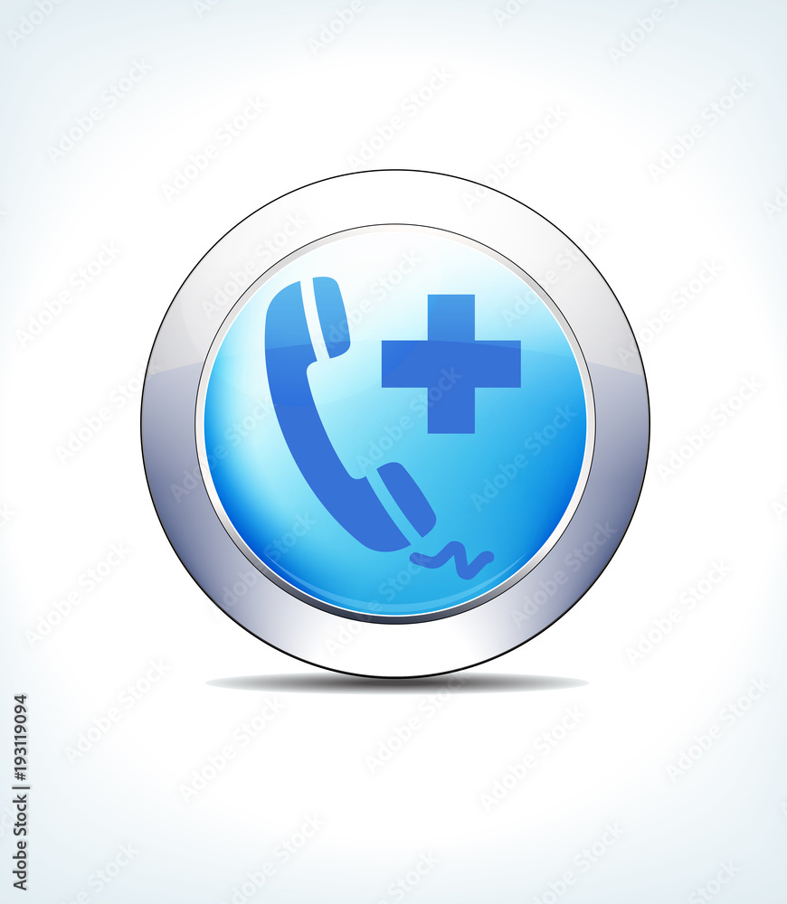 Blue Icon Button Phone Call Help, Medical Assistance, Healthcare & Pharma Blue Icon Button Phone Call Help, Medical Assistance, Healthcare & Pharma