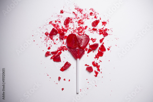 heart broken lollipop
