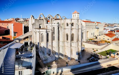 Принти на полотні Carmo Convent in Lisbon, Portugal