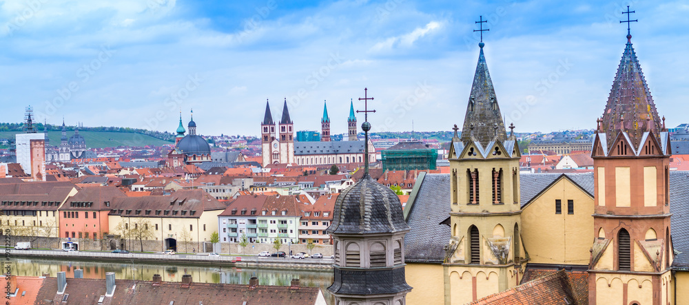 Fototapeta premium Würzburg Skyline