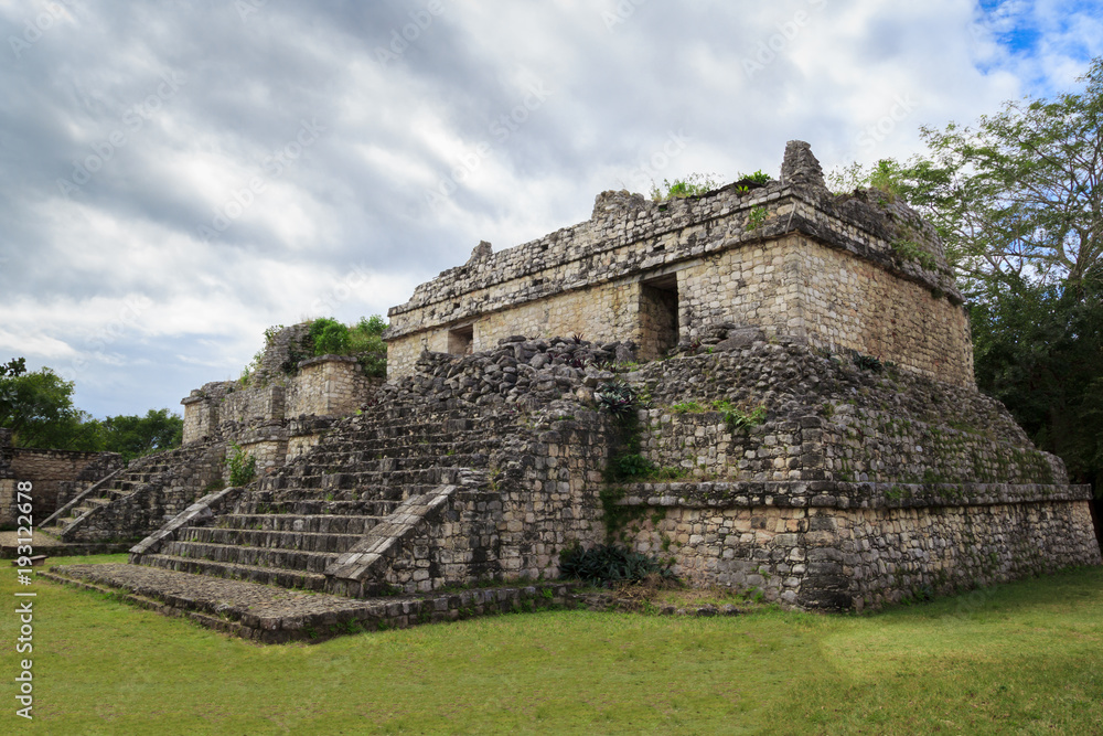 Ruins of Ek Balam ancient Mayan city.