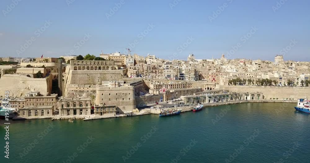 Stunning aerial view of the harbour of valletta, Malta Stunning aerial view of the harbour of valletta, Malta