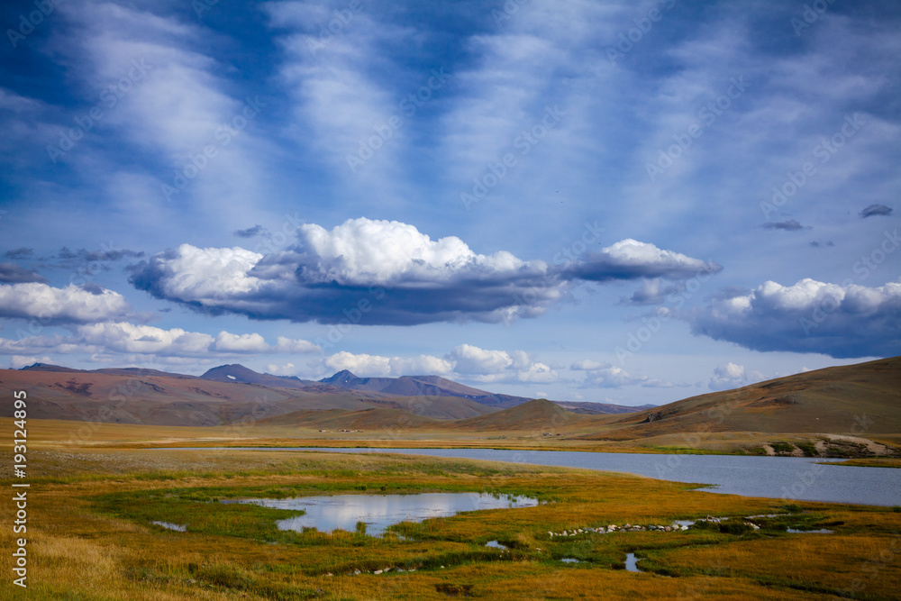 Barren mountain landscape Altai Mountains Mongolia