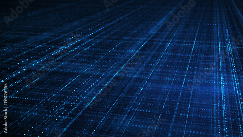 Blue sci-fi grid informatio...