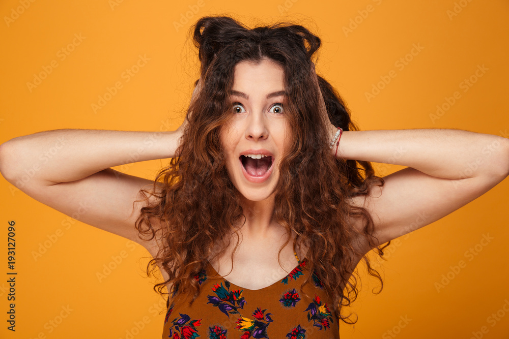 Picture of shocked young lady Picture of shocked young lady