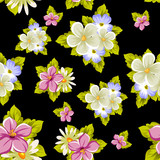 seamless pattern of flowers. For card designs, greeting cards, birthday invitations, wedding, Valentine's day, party, celebration.