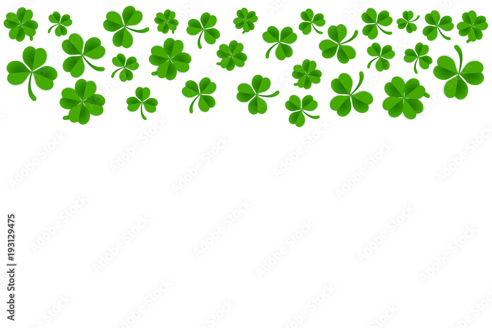 Clover frame template isolated in white background. Saint patrick's day background template. Clover frame template isolated in white background. Saint patrick's day background template.