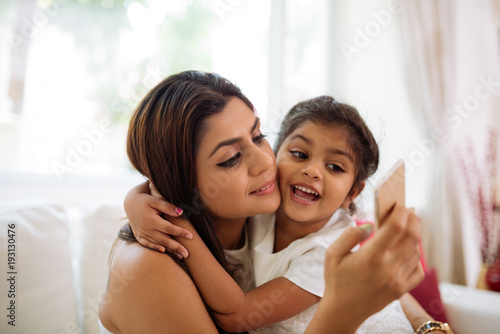 Photographing with daughter