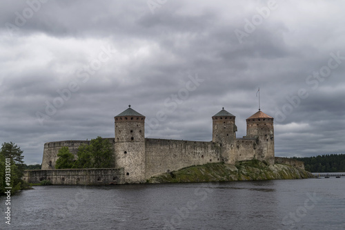Fototapeta Naklejka Na Ścianę i Meble -  View of Olavinlinna Castle, Savonlinna, Finland