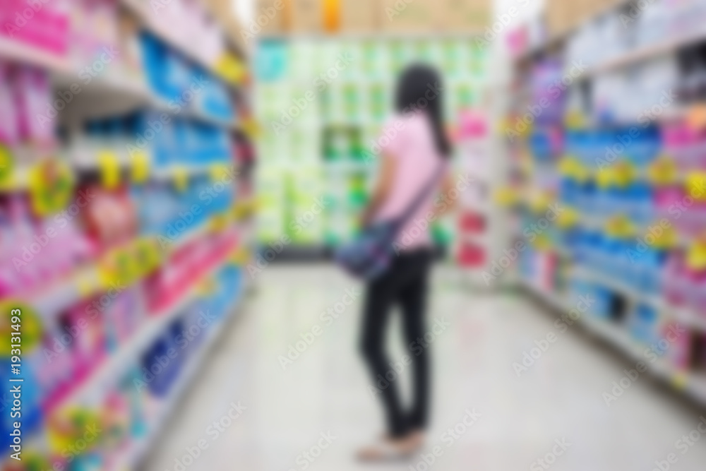 Blur image Supermarket