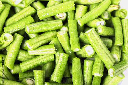 Green beans on the floor