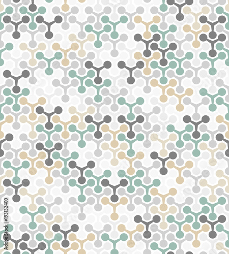 Abstract geometric pattern with circles. A seamless vector background. White and color ornament. Graphic modern pattern