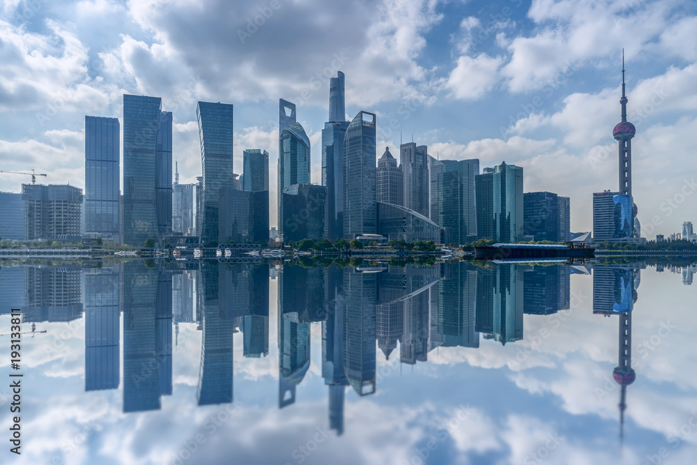 Urban architecture landscape road and skyline