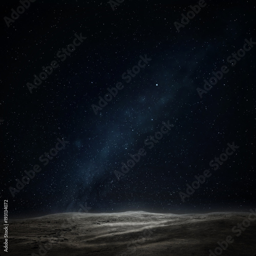 A view of the planet's surface and outer space. Elements of this image furnished by NASA. © Tryfonov