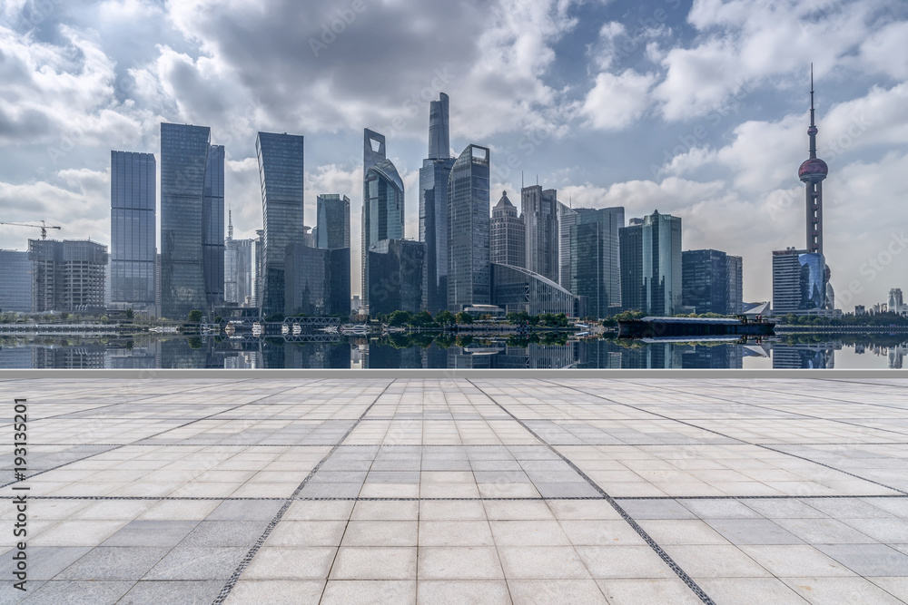 Urban architecture landscape road and skyline