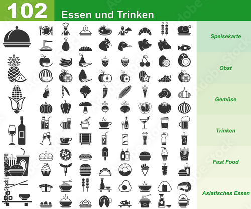 Essen und Trinken - 102 Iconset (Grün)
