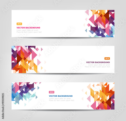 Abstract Banners - Geometric Shapes, Website Headers