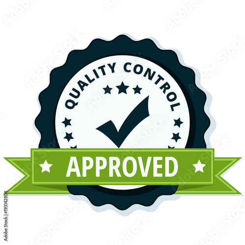 Quality Control Checkmark label illustration