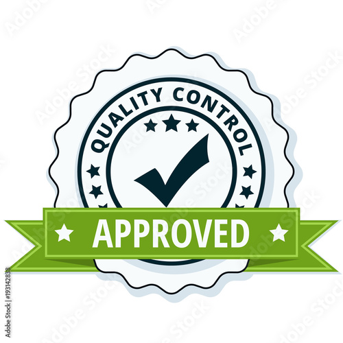 Quality Control Checkmark label illustration