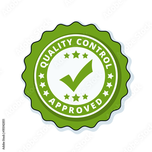 Quality Control Checkmark label illustration
