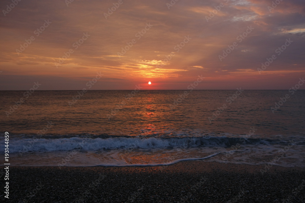 Sunrise in the ocean