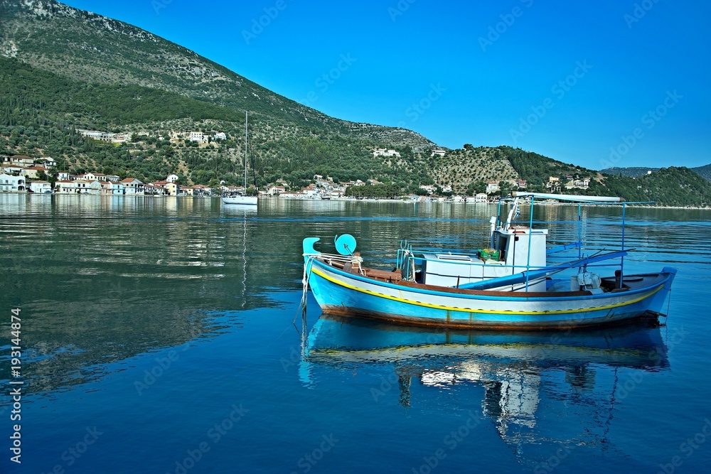 Greece, the island of Ithaki -view of the Vathi